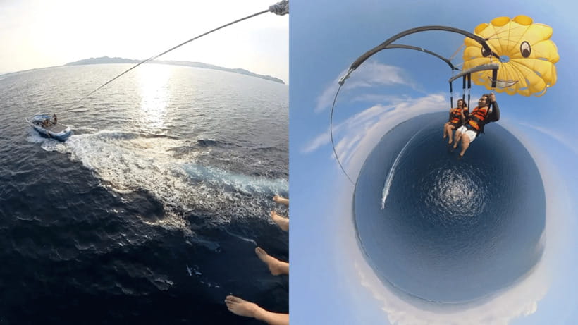 Boracay Parasailing with Insta 360 - The Insta360 camera changes the value
