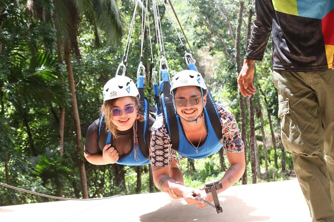 Boracay Zipline Adventure and ATV Tour - The zipline above the green countryside