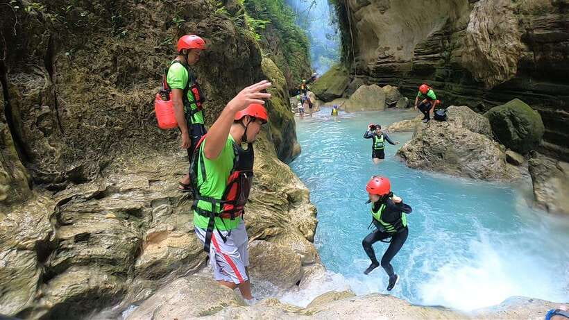 Cebu: Moalboal Sardines Run Snorkel & Kawasan Canyoneering - The jumps, slides, and optional zipline