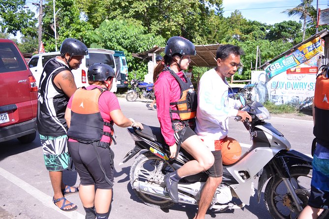 Kawasan Canyoneering Adventure Package from Cebu - Getting fitted for the canyon