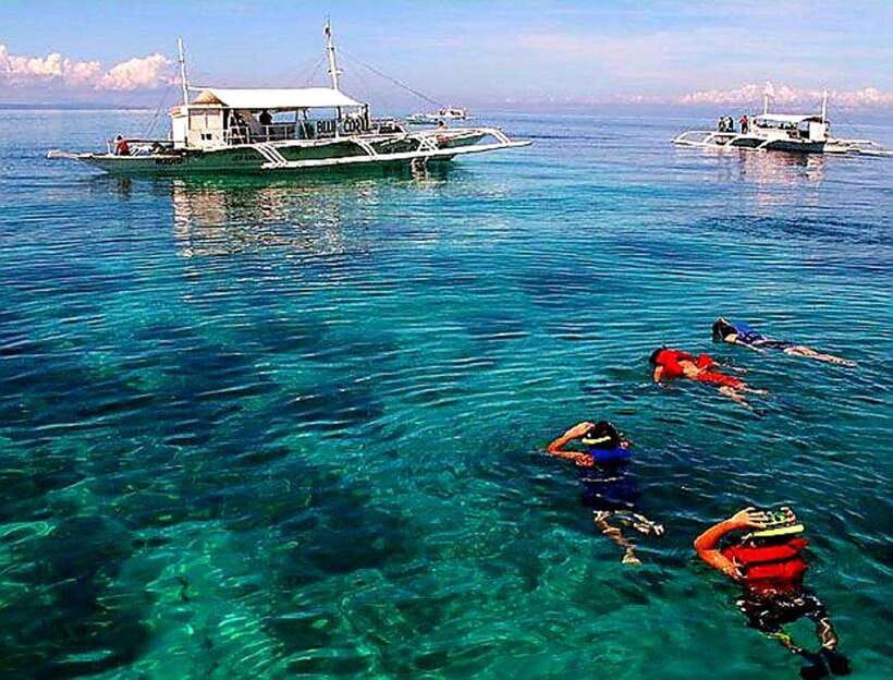 Mactan Island Hopping Gilutungan, Caohagan, Nalusuan + Lunch - The morning pickup from Cebu, Mandaue, or Lapu-Lapu