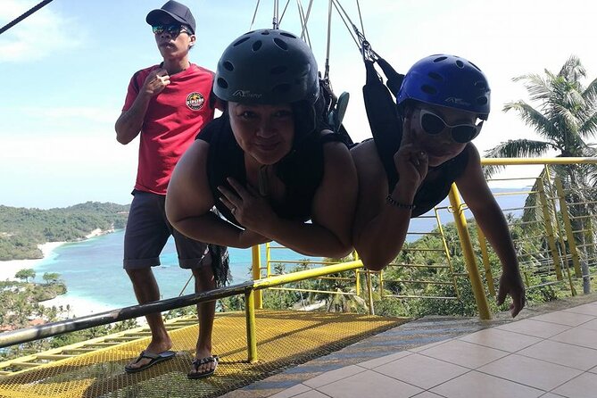 Mainland ZipLine Experience in Boracay - The ride above green hills and white beaches