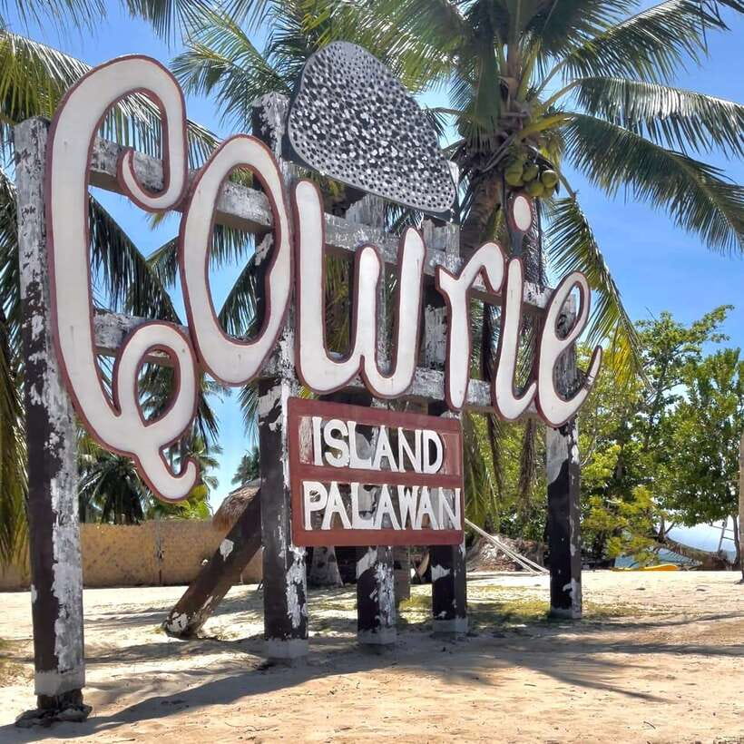 Puerto Princesa: Cowrie Island Guided Day Tour with Meal - White sand, coconut trees, and shoreline cottages