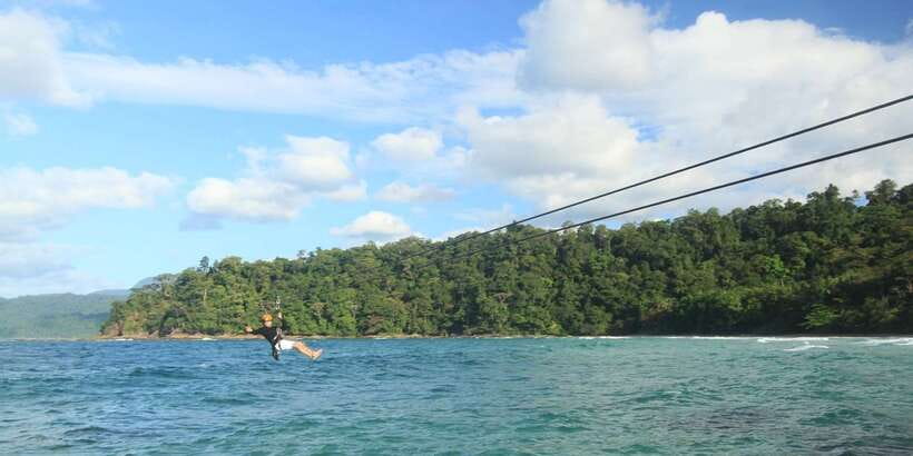 Puerto Princesa: Underground River, Zipline, Paddleboat Tour - Walking to the 800-meter Sabang X zipline