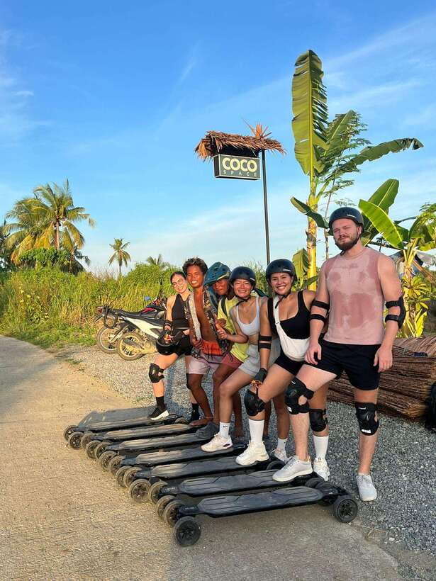 Siargao : Sunset 2 Hours Guided Electric Skate Experience - Along the coast toward Catangnan Bridge